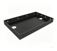TOPINCN Bandeja para Impresora de Acero Inoxidable, Bandeja para Impresora, Soporte de Borde para Montaje en Pared de 10,24x6,5 Pulgadas con Orificio para Alambre para Impresoras (A)