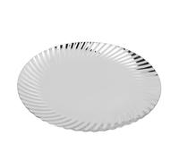 TOPINCN Bandeja para Servir de Acero Inoxidable Vintage, Elegante Bandeja para Refrigerios, Elegante de Postre, Soporte Multifuncional para Dulces y Nueces con Acero Inoxidable 304 (20 centímetros)