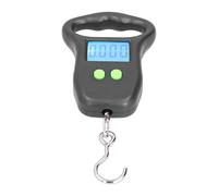 TOPINCN Báscula de Gancho Electrónica Portátil para Bolsa de Aparejos de Pesca, Báscula Colgante Digital Ligera para Viajes, Suministros de Pesaje para Pescadores, ABS Negro