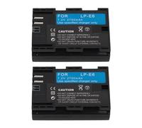 TOPINCN Batería de Cámara Recargable de 2750 MAh para R5 R6 90D 60D con Alta Capacidad para Disparos Al Aire Libre 2 Piezas de Iones de Litio