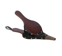 TOPINCN BBQq - Soplador de fuego de madera, práctico material de cuero artificial, duradero, mano de obra adecuada para uso en chimeneas, barbacoas, pícnics aprox. 30,5 cm