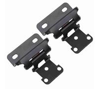 TOPINCN Bisagra de Puerta de Gabinete con Cierre Automático, Acero Duradero de 1/2 Pulgada para Cocina, Baño, RV y Autocaravana, Uso Versátil, 2 uds. (BLACK)