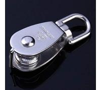 TOPINCN Bloque de Polea Giratoria de una Sola Rueda de Acero Inoxidable 304, Cuerda de Elevación Resistente M15 para Gimnasio en Casa, Garaje