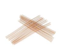 TOPINCN Bobina Espiral de Encuadernación 4:1 Paso 48 Bucle 100 PCS Bobina Espiral A4 para Archivos de Ingeniería Empresarial (GOLD)
