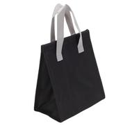 TOPINCN Bolsa de Almuerzo Impermeable a Prueba de Fugas de Gran Capacidad, Bolsa de Almuerzo Aislada para el Trabajo, Picnic, Viajes con Tela Oxford, Papel de Aluminio, Algodón Perlado (BLACK)