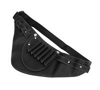 TOPINCN Bolsa de Cintura para Tijeras, Duradera, Impermeable, Portátil, de Doble Capa, para Herramientas de Peluquería, para Estilistas y Barberos | Cuero PU