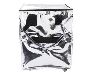 TOPINCN Bolsa de Tranvía de Compras de Gran Capacidad, Carrito de Comestibles Plegable sobre Ruedas, Vagón Rodante Multifuncional con Placa Inferior para Transporte, Compras, Lavandería, (Silver)