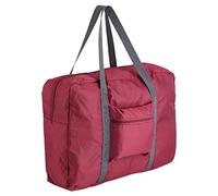 TOPINCN Bolsa de Viaje de Viaje con Diseño Plegable Extragrande para un Fácil Almacenamiento, Entusiastas de los Viajes y la Organización Diaria (Vino Tinto 16,34 X 6,69 X 0,39
