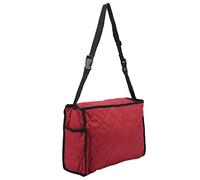 TOPINCN Bolsa Lateral para Silla de Ruedas, Bolsa de Almacenamiento Colgante para Andador, Organizador de Reposabrazos con Múltiples Bolsillos, Algodón Acolchado, Impermeable, para Silla (WINE RED)
