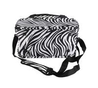TOPINCN Bolsa Portátil para Tijeras de Rayas de Cebra de Gran Capacidad, Ideal para Salón y Estilistas, Bolsa de Herramientas de Peluquería para Horquillas y Peines