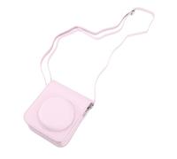 TOPINCN Bolsa Protectora de PU para Cámara Mini 12 con Correa de Hombro Ajustable para Cámara Mini 12, Estuche Impermeable para Mujeres/Hombres (Rosado Claro)