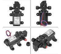 TOPINCN Bomba de Agua Autocebante de Alta Presión de Diafragma para Bomba de Impulso, DC 12V 70W Negro, 6L/min, 0.9MPA, para Bombeo de Agua, Limpieza y Pulverización