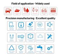 TOPINCN Bomba de Transferencia de Agua Kit de Refuerzo de Funcionamiento Silencioso y Duradero Manguera a Prueba de Rayos Ultravioleta de 6 M/20 Pies 70 PSI/4,8 BAR para Elevador de Presión de Agua