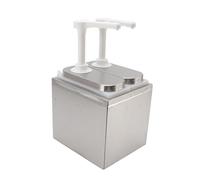 TOPINCN Bomba Dispensadora de de Acero Inoxidable de Calidad Alimentaria, Tarro Extraíble, Bien Construido, para de Tomate, Mostaza y Miel, (Bomba Doble 1L)