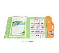 TOPINCN Bonito Libro de Sonido de Aprendizaje para Niños, Inglés y Francés El Bilingüe Ayuda a Mejorar Las Habilidades de Habla y Memoria, Incluye un Bolígrafo, Aplicable para 3 Años + + (Orange)