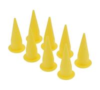 TOPINCN Boquilla Cónica de Plástico Amarillo Duradera para Embellecimiento de Cemento de Vidrio, Paquete de 8, Herramienta de Calafateo Reutilizable para Protección del Medio Ambiente