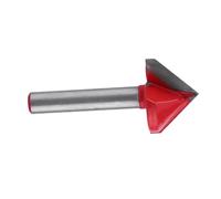 TOPINCN Broca Enrutadora de Acero de Tungsteno, Herramienta de Corte con Ranura en V para Proyectos de Carpintería, Eje de 6mm, Profesional y Aficionado, 1 ud. (6*22mm*90°)