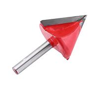 TOPINCN Broca Enrutadora de Acero de Tungsteno, Herramienta de Corte con Ranura en V para Proyectos de Carpintería, Eje de 6mm, Profesional y Aficionado, 1 ud. (6*32mm*60°)