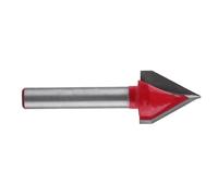 TOPINCN Broca Enrutadora de Acero de Tungsteno, Herramienta de Corte con Ranura en V para Proyectos de Carpintería, Eje de 6mm, Profesional y Aficionado, 1 ud. (6*16mm*60°)