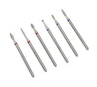 TOPINCN Broca para Limpieza de Cutículas, Alta Dureza, Menos Polvo para Dar Forma a las Uñas, Gel, 6 uds., Acero de Tungsteno