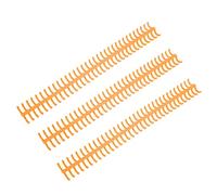 TOPINCN Bucles de Encuadernación Desmontables, de Encuadernación de Plástico de 34 Orificios, Ideal para Organizar Documentos en el Hogar y la Oficina, 12 Mm de Diámetro, Paquete de 10 (ORANGE)