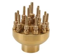 TOPINCN Cabezal de Boquilla para Fuente, Cabezal de Aspersor Ajustable de Latón con Boquilla Múltiple para Estanque de Jardín, con Conexión G2 Pulgadas DN50, Altura de Chorro de 2,5 M,