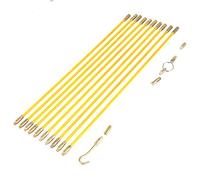 TOPINCN Cable De Fibra De Vidrio 10 Piezas Material De LatóN Fibra Vidrio Kit De Cable Fibra De Vidrio 4.0 Mm DiáMetro para Pasar El Cable A TravéS Paredes Espacios Acceso para Instalar El Cable