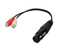 TOPINCN Cable Divisor en Y XLR Hembra a 2 Hembra Chapado en Oro, Cable en Y Dual a 1 XLR a de Alto Rendimiento para Controladores de DJ, a de 3 Pines, Ideal para Amplificadores de Potencia