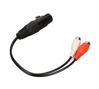 TOPINCN Cable Divisor XLR Hembra a Y Premium Dual 1 XLR Hembra a para Amplificador, Transmisión sin Ruido para Mezcladores, 7,9 Pulgadas de Longitud, Adecuado para Micrófonos