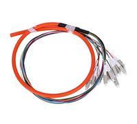 TOPINCN Cable Flexible de Fibra Multimodo LC/UPC con Núcleo Cerámico, Baja Pérdida de Inserción, Plug and Play para Sistemas de Comunicación de Fibra óptica, 1,5 Metros y 12 Núcleos para Edificios