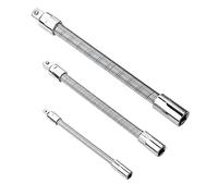 TOPINCN Cables de Extensión de Enchufe Flexibles Universales, Juego 3 en 1, Extensor de Impacto de Luz de Accionamiento para Muebles, Armarios Eléctricos, Plateado
