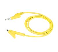 TOPINCN Cables de Prueba con Pinza de Cocodrilo Flexibles con Cubierta de Silicona Suave para Pruebas Eléctricas y Pruebas de Voltaje en el Hogar 1 Unidad (YELLOW)