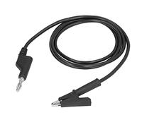 TOPINCN Cables de Prueba con Pinza de Cocodrilo Flexibles con Cubierta de Silicona Suave para Pruebas Eléctricas y Pruebas de Voltaje en el Hogar 1 Unidad (BLACK)
