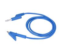 TOPINCN Cables de Prueba con Pinza de Cocodrilo Flexibles con Cubierta de Silicona Suave para Pruebas Eléctricas y Pruebas de Voltaje en el Hogar 1 Unidad (BLUE)