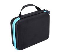TOPINCN Caja de Almacenamiento de Herramientas para Accesorios de Pintura de Diamantes, Diseño Compacto para Fácil Viaje y Organización, Compartimentos de Nailon y Transparentes (BLUE)