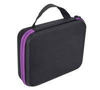 TOPINCN Caja de Almacenamiento de Herramientas para Accesorios de Pintura de Diamantes, Diseño Compacto para Fácil Viaje y Organización, Compartimentos de Nailon y Transparentes (PURPLE)