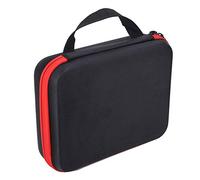 TOPINCN Caja de Almacenamiento de Herramientas para Accesorios de Pintura de Diamantes, Diseño Compacto para Fácil Viaje y Organización, Compartimentos de Nailon y Transparentes (rojo)