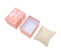 TOPINCN Caja de Almacenamiento de Relojes de Lujo, Caja de Reloj con Pajarita, Antiarañazos para Cumpleaños y Navidad (Pink)