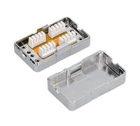 TOPINCN Caja de Conexiones CAT6 de un Puerto con Material Plástico ABS, Caja de Cables de Red Blindada para Instalación Empotrada, Ideal para Conexión de Cable CAT6