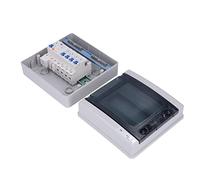 TOPINCN Caja de Distribución Europea Resistente a la Intemperie con 4 Disyuntores MCB, Uso Amplio, para Caravanas y Equipos, Material de Carcasa ABS+PC