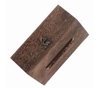 TOPINCN Caja de Pañuelos de Madera con Diseño Retro y Textura Suave para Decoración de Oficina en el Hogar, Veta de Madera Natural, Caja de Almacenamiento, 1 Pieza (22 * 12 * 10)