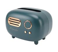 TOPINCN Caja de Pañuelos de Radio Retro, Cubierta de Caja de Pañuelos de Radio Vintage de Tecnología Superior de Plástico para Cocina para Baño (Verde)
