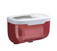TOPINCN Caja de Pañuelos Transparente Montada en la Pared Diseño Impermeable y Simple para Almacenamiento de Inodoros 8,66 X 5,12 X 5,12 Pulgadas (Pink)