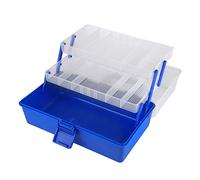 TOPINCN Caja de Plástico para Aparejos de Pesca, Soporte de Almacenamiento Duradero para Señuelos, Anzuelos, de Forma Segura para Entusiastas de la Pesca, 11,4 X 6,7 X 5,5 Pulgadas para de Carpas