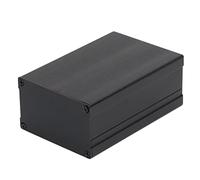 TOPINCN Caja Eléctrica de Aluminio, Carcasa Impermeable, Tipo Dividido para Proyectos de Bricolaje, 46x76x110mm, Diseño Ligero Negro (Estilo a rayas)