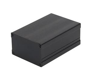 TOPINCN Caja Eléctrica de Aluminio, Carcasa Impermeable, Tipo Dividido para Proyectos de Bricolaje, 46x76x110mm, Diseño Ligero Negro (Estilo a rayas)