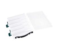 TOPINCN Caja para Señuelos de Pesca, Cubierta Hermética Duradera, Gran Capacidad para Amantes de la Pesca, Plástico, 10 Ranuras, 7,9 * 7,1 * 1,8 Pulgadas (10 Celdas)