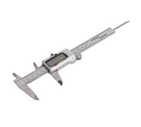TOPINCN Calibrador Vernier Digital de Acero Inoxidable, Lectura Precisa, Conversión Métrica/en Pulgadas para el Hogar con Pantalla LED y Caja de Almacenamiento (SILVER)