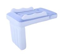 TOPINCN Cama Inflable para Avión para Niños Pequeños, Colchón de Aire Flocado Engrosado, Extensor de Asiento de Automóvil Plegable con Barandillas Laterales para Viajes por Carretera y (BLUE)