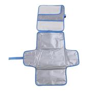 TOPINCN Cambiador de Pañales Portátil, Cambiador de bebé de Tela Oxford con Aislamiento de Orina con Bolsillo para Toallitas, Esencial para Viajes Ligero y Plegable para Recién Nacidos (BLUE)